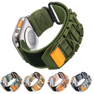 Accesorios de pulsera para actividades al aire libre, <span class=keywords><strong>correa</strong></span> de <span class=keywords><strong>reloj</strong></span> de lona de liberación rápida de nailon transpirable, <span class=keywords><strong>Correa</strong></span> deportiva para <span class=keywords><strong>Apple</strong></span> Watch - Product Image 1