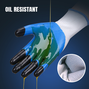 XINGYU 13 게이지 폴리에스터 니트릴 코팅 장갑 로고 맞춤 제작 내유성 니트릴 코팅 작업용 안전 장갑 - Product Image 6