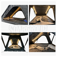 Ultraflaches 8cm Dreieckiges Hartschalen-Dachzelt mit Schnellautomatischer Öffnung für 2-3 Personen, 4x4 SUV Overland Camping