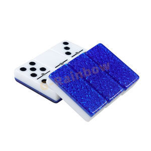 Juego de Dominó de <span class=keywords><strong>Doble</strong></span> Seis, Nueve y <span class=keywords><strong>Doce</strong></span>, Hecho a Mano, con Grabado Personalizado, de Acrílico, para Diversión y Juego Educativo - Product Image 6