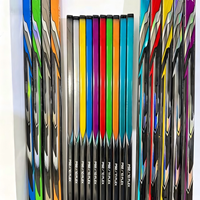 Saf Karbon Fiber Buz Hokeyi Sopa Boron Fiber Takviyeli Hafif Çoklu Esneklik Seviyesi 165cm Yetişkin Orta Seviye OEM için