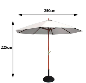 High Quality Contemporary 2.5M <b>Patio</b> Wooden Outdoor <b>Umbrella</b> - Product Image 3