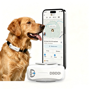Traceur GPS 4G pour chiens et chats avec carte SIM, localisation en temps réel, alertes géofences IA, moniteur d'activité, étanche, en plastique, batterie longue durée - Product Image 1