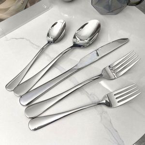 High-end Premium Silverware Knife Fork <b>Spoon</b> Gold Flatware Sets 304 Stainless Steel 5pcs Cutlery Set for Hotel Restaurant - Product Image 4