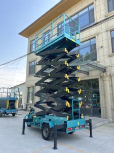 Üç Tekerlekli Taşıyıcı Makaslı <span class=keywords><strong>Platform</strong></span> Elektrik Motorlu Yükseltme Platformu 2100x800mm Tabla 1300kg Ağırlık Çiftlik Kullanımı İçin - Product Image 3