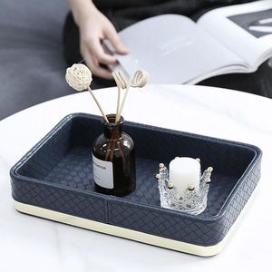Plateau <span class=keywords><strong>de</strong></span> rangement carré en velours et cuir écologique <span class=keywords><strong>de</strong></span> luxe pour parfums et rouges à lèvres, idéal pour la salle <span class=keywords><strong>de</strong></span> bain, petite taille - Product Image 5