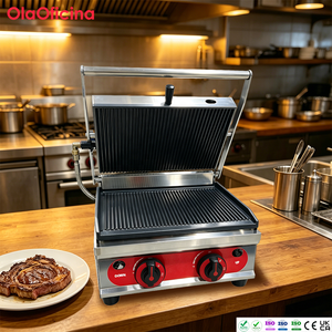 <span class=keywords><strong>Grill</strong></span> à contact au <span class=keywords><strong>gaz</strong></span> commercial TGG-811E, presse à <span class=keywords><strong>panini</strong></span> en acier inoxydable, machine à sandwichs pour restaurant et cuisine - Product Image 5