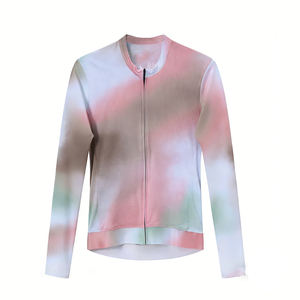 Maillot de <span class=keywords><strong>cyclisme</strong></span> pour femmes, coupe ajustée, dégradé de couleur, respirant, résistant aux rayures, vêtements de <span class=keywords><strong>cyclisme</strong></span> professionnels, équipement d'entraînement, impression de logo - Product Image 1