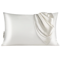 Ensemble de taies d'oreiller en soie de mûrier 100% biologique 6A, couleur unie de luxe, rafraîchissant pour les cheveux, pour usage hôtelier, personnalisable, 22 mommes