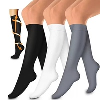 Chaussettes de compression tricotées sur mesure avec logo, hauteur genou, 15-25 mmHg, à compression dégradée, pour infirmières