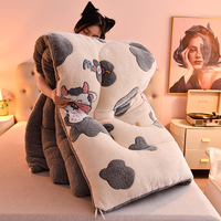 Couettes en velours flocon de neige doux et épais, couvertures en sherpa, draps de lit et couvertures en polyester uni chaud pour l'hiver