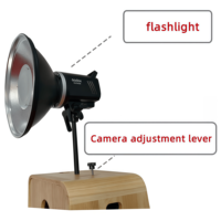 Cabina de Fotos Portátil de Madera de Doble Cara para DSLR/iPad con Impresora y Soporte, para Bodas y Fiestas, 2026