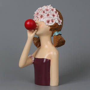 Décoration de la maison ange thème solide figurine ornementsStyle européen fleurs bulle fille ornements décoration de la maison résine artisanat - Product Image 2