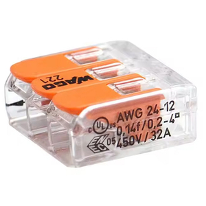 222-413 חוט מהיר מחבר חוט בלוק חשמל 3-מוט פלסטיק מסוף 3 יישום כוח סיכה - Product Image 3