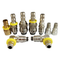 Raccord rapide hydraulique en acier inoxydable, connecteur mâle pour tuyau de gaz, raccord pneumatique droit