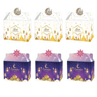 12 boîtes de friandises du Ramadan, étoile de mosquée, cadeaux de fête Eid Mubarak, décorations de fête, cadeaux 16*12*9cm en papier