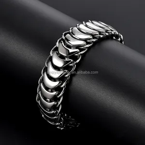 Watch Band Bracelet Jewelry Punk Unique Design Good Quality Domineering Chunky Men's Cuban Chain Bracelet