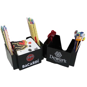 Barra de madera de plástico para bebidas, de acero inoxidable 3/6 accesorio personalizado, con logotipo, negro, plata, verde, azul y rojo - Product Image 3