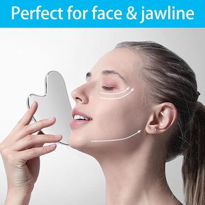 Ensemble de Gua Sha en acier inoxydable personnalisé, outil de massage facial liftant, relaxation musculaire portable, Topfeeling - Product Image 3