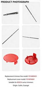 Lot de 100 fils de coupe de rechange pour tondeuse robotisée F016800431 pour tondeuses à gazon AFS 23-37, coupe-bordures et débroussailleuses - Product Image 3