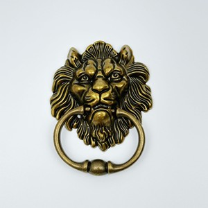 Poignée de porte d'armoire en alliage de zinc plaqué or, style luxe léger, motif tête de lion Chao Guanxing - Product Image 2