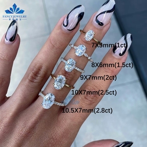 Anillo de Compromiso de Oro Sólido de 14K con Diamante Moissanita de 1ct o 3ct, Diseño Clásico de 4 Puntas Solitario para Boda, Fiesta o Aniversario - Product Image 6