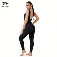 Combinaisons de yoga pour femmes JIEJIN, athlétiques, effet nuage, une pièce, taille haute, dos nu, pour la salle de sport et les tenues décontractées