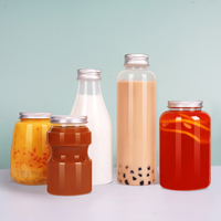 Bouchon inviolable 250ml 300ml 500ml Bouteilles de jus carrées en plastique PET Emballage de boisson pour jus de fruits