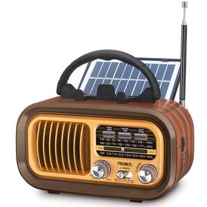 Factory Retro Solar Radio BT AM FM SW 3 Band Portable ABS Plastic Solar Charging TWS <b>USB</b> TF Play Outdoor Radio - Product Image 1
