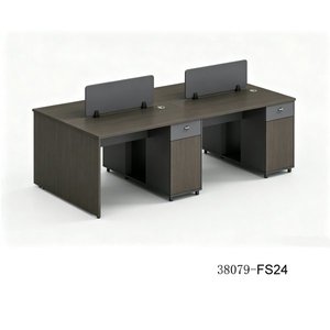 Escritorio de Oficina Moderno Independiente con Gabinete de Almacenamiento 38079-FS24, Escritorio Modular de Madera para Uso Comercial - Product Image 1
