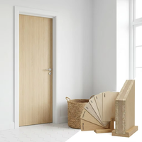 Porte intérieure en mélamine imitation bois style français, panneau de porte en bois d'acajou pour projet de chambre à coucher