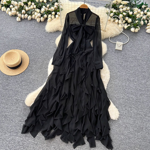 Abito Lungo con Spalline Stile Vacanza al Mare, Nuovo Arrivo Estate 2026, Sexy ed Elegante, con Pieghe, per Donna (Europa e America) - Product Image 4