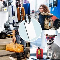 AQM Sublimation étiquettes à bagages vierges sac de voyage blanc étiquettes à bagages bricolage cadeau de noël