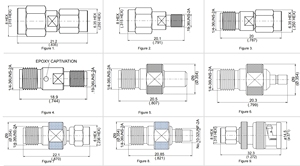 PCB 및 RF 적용용 SMA ~ BNC 시리즈 어댑터용 사각 플랜지가 있거나 없는 스테인리스 스틸 하우징 - Product Image 5