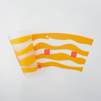 Feuille transparente de logo d'impression personnalisé de McDonald's IML pour le vernissage de gobelets en plastique Impression d'étiquettes en matériau PP/PET
