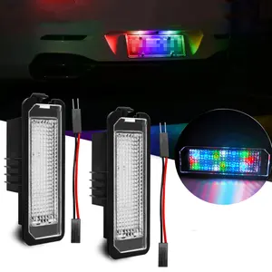 2024 New Canbus Error Free Car Colorful Light 12SMD License Number Plate Light For VW LED Others Car Light Accessories