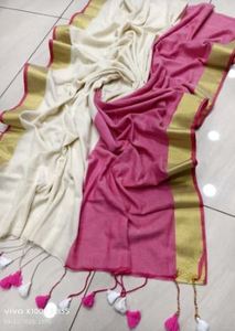 Blusa de Sari de Algodón Tejido ENT de Akshay Sharma, Ecológica, de Secado Rápido, Ligera, Teñida en Color Liso, para Novias, Ocasiones Especiales y Bodas - Product Image 2