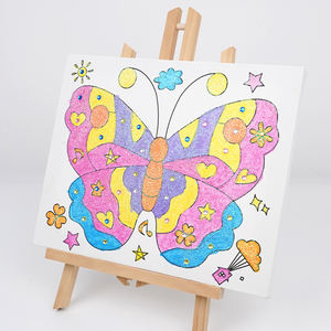 Marchio WINGART su misura giocattoli da <span class=keywords><strong>disegno</strong></span> Girly butterfly 6 colori per bambini dipingono per numero tela Art Painting Kit per bambini - Product Image 5