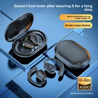 Earbuds Olahraga TWS D88 Terbaik dengan Layar LED 5.3, Suara HIFI, Tahan Air IPX5, Desain Open Ear, Waktu Putar 20+ Jam, Tipe-C