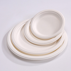 Assiettes en papier jetables rondes biodégradables pour fêtes, dîners, gâteaux, enfants, barbecues - Product Image 2