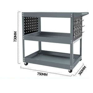 Chariot de réparation automobile en acier laminé à froid épaissi à trois couches, 5 tiroirs, étanche, durable, armoire à outils OBM, entretien mobile des pièces - Product Image 1