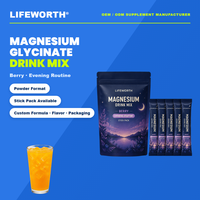 LIFEWORTH Mélange de Boissons au Magnésium Instantané en Poudre pour le Soutien Cognitif et du Sommeil, 30 Portions, 5g