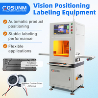 Machine d'étiquetage automatique industrielle à positionnement par vision pour produits plats avec système de reconnaissance par caméra intelligent