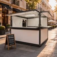 Conteneur kiosque en acier de 20 pieds pour l'industrie alimentaire avec panneaux sandwich, design moderne et installation rapide