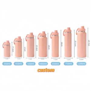 Flacon pulvérisateur gravé au laser personnalisé rose 550ml 650ml 750ml flacon à vide en acier inoxydable bouteille d'eau de voyage étanche avec logo - Product Image 1