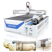 Machine de gravure sur bois CNC à 4 axes à broche unique pour la gravure rotative 3D sur bois