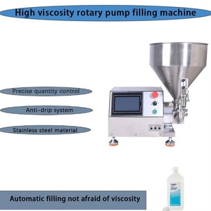 Machine de remplissage à pompe rotative pour sauces à haute viscosité (confiture, curry, beurre de cacahuète, tahini), <span class=keywords><strong>foie</strong></span> <span class=keywords><strong>gras</strong></span>, lait concentré, fromage et garnitures à base de viande - Product Image 6