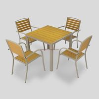 Grande chaise de table en bois plastique anti-corrosion pour cour extérieure loisirs camping café lait thé boutique pour loisirs en plein air