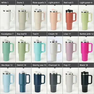 Ailingalaxy OEM Steel 40 Oz H2.0 H1.0 Tumbler For Laser Engraving Double Walled Insulated 40oz Cup Travel Mug With Handle