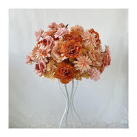 Arrangement floral de roses artificielles en soie de 40 cm, 50 cm, 60 cm, 70 cm, 80 cm, grand centre de table pour mariage, boule de fleurs d'automne